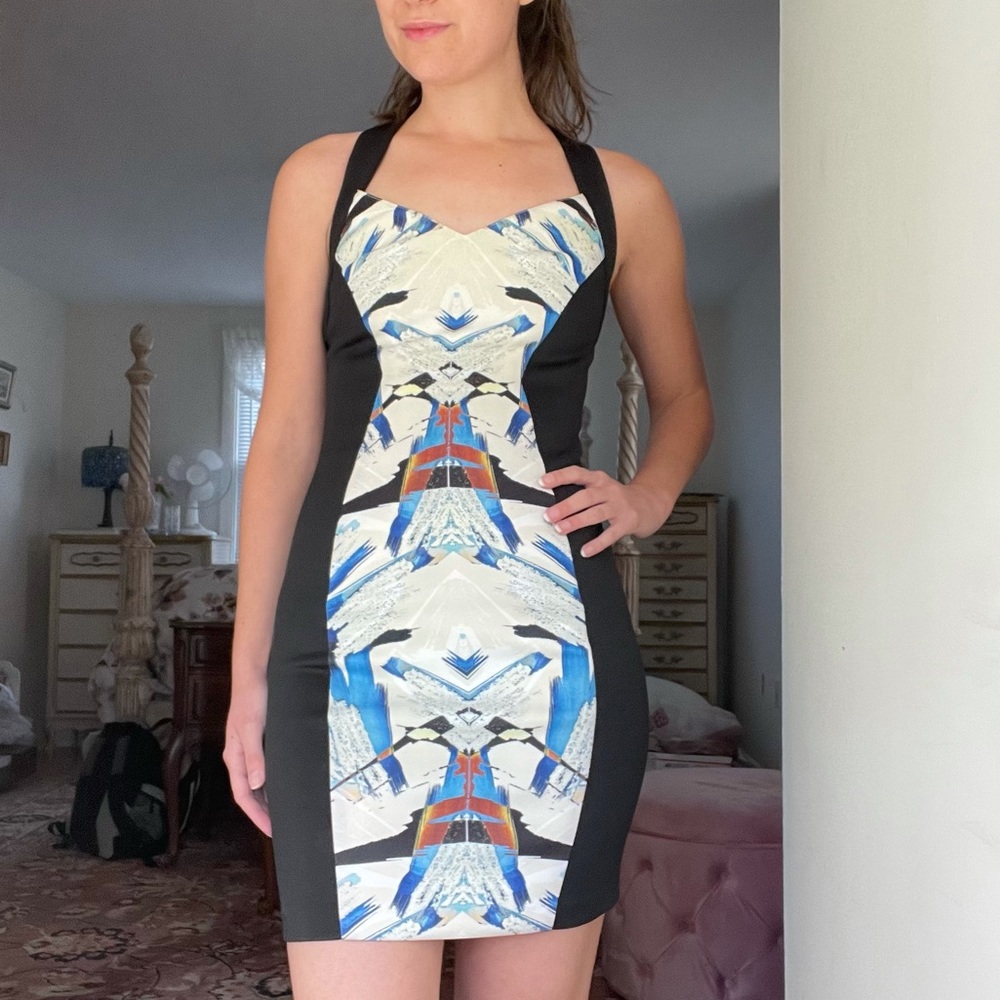 Sachin + Babi Printed Scuba Bodycon Dress